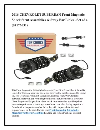 2016 chevrolet suburban front magnetic shock