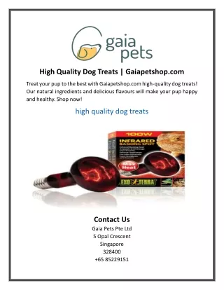 High Quality Dog Treats | Gaiapetshop.com