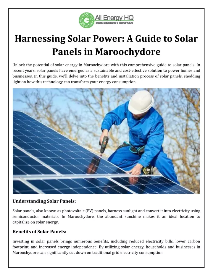 harnessing solar power a guide to solar panels