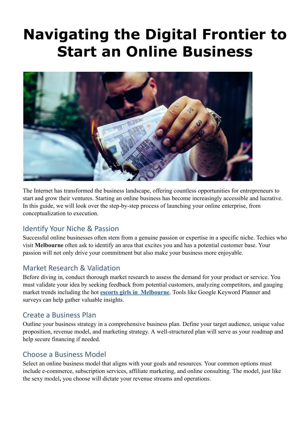 PPT - Navigating the Digital Frontier to Start an Online Business.docx ...