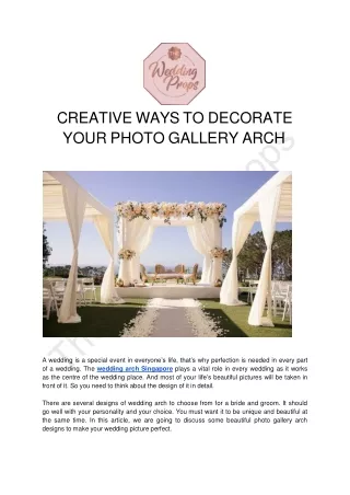 Creative Ways To Decorate Your Photo Gallery Arch