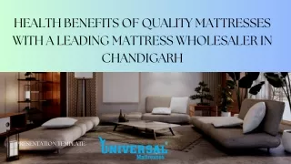 Health Benefits of Quality Mattresses with a Leading Mattress Wholesaler in Chandigarh