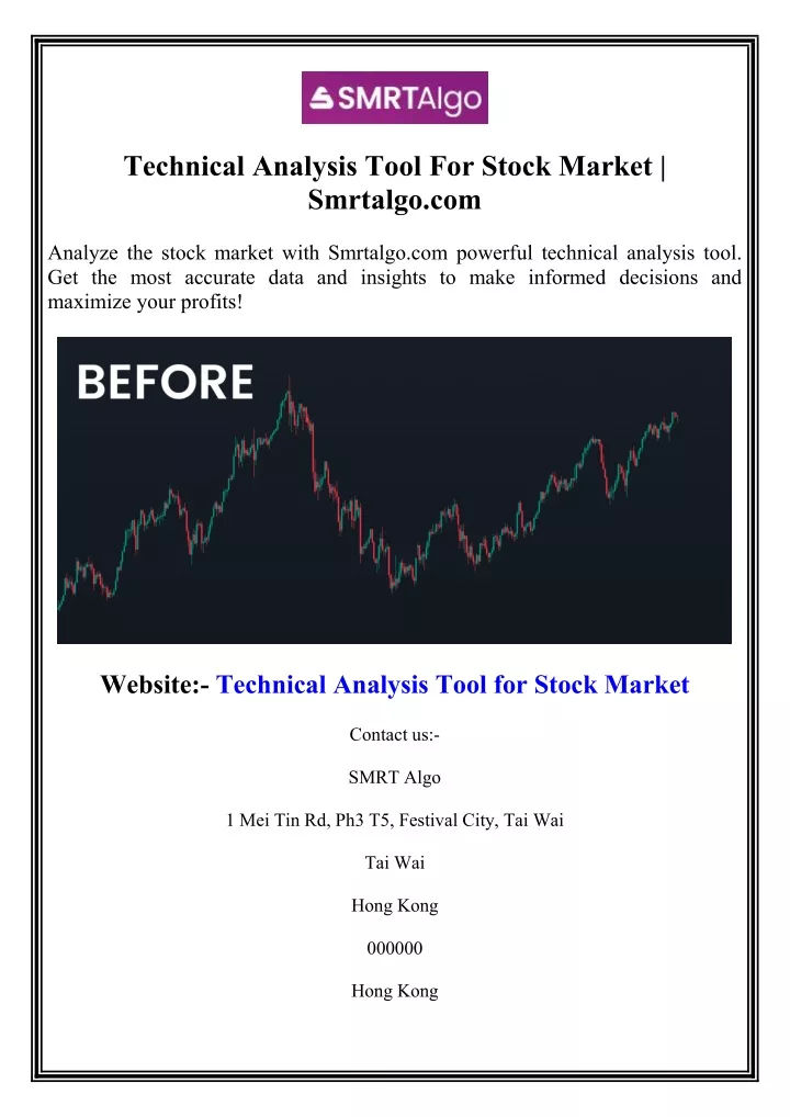 technical analysis tool for stock market smrtalgo