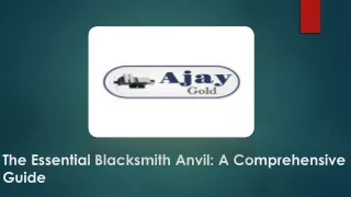 The Essential Blacksmith Anvil A Comprehensive Guide