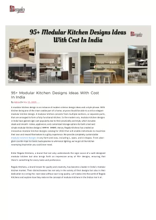 95 modular kitchen designs ideas with cost
