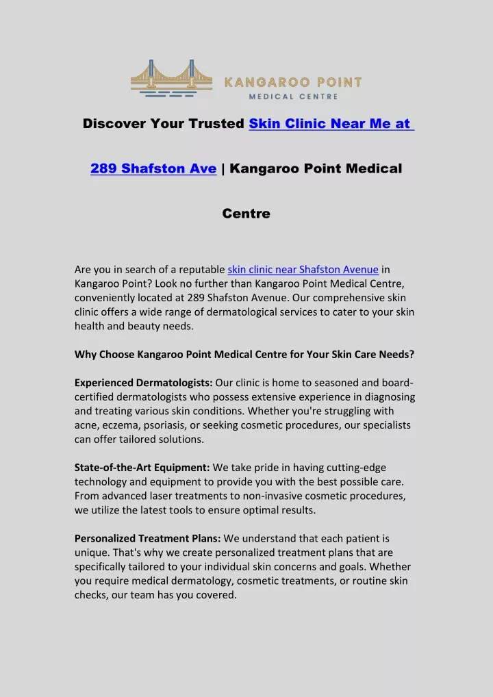 Discover Your Trusted Skin Clinic Near Me At N 