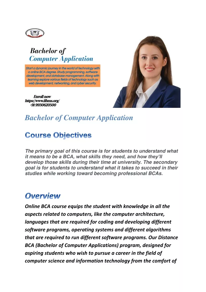 bachelor of computer application