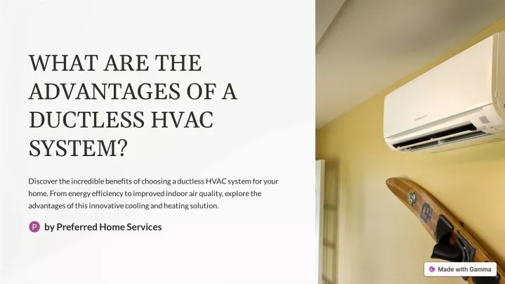 what are the advantages of a ductless hvac system