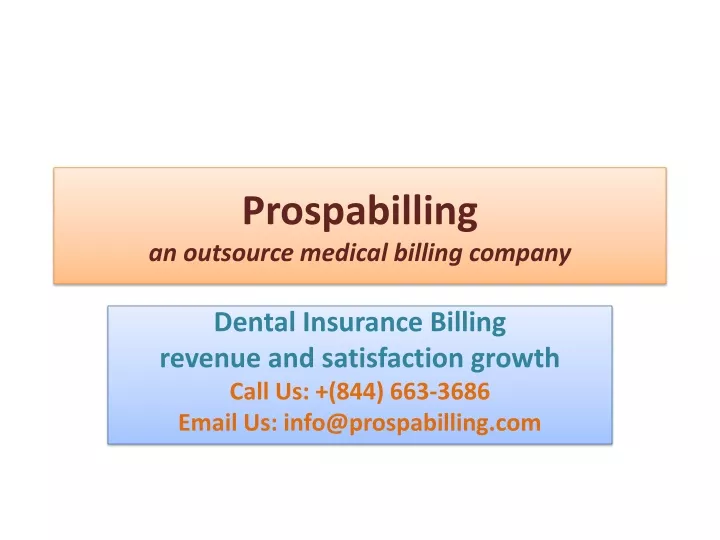 prospabilling an outsource medical billing company