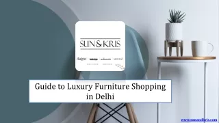 Guide to Luxury Furniture Shopping in Delhi