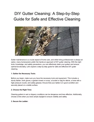 diy gutter cleaning a step by step guide for safe