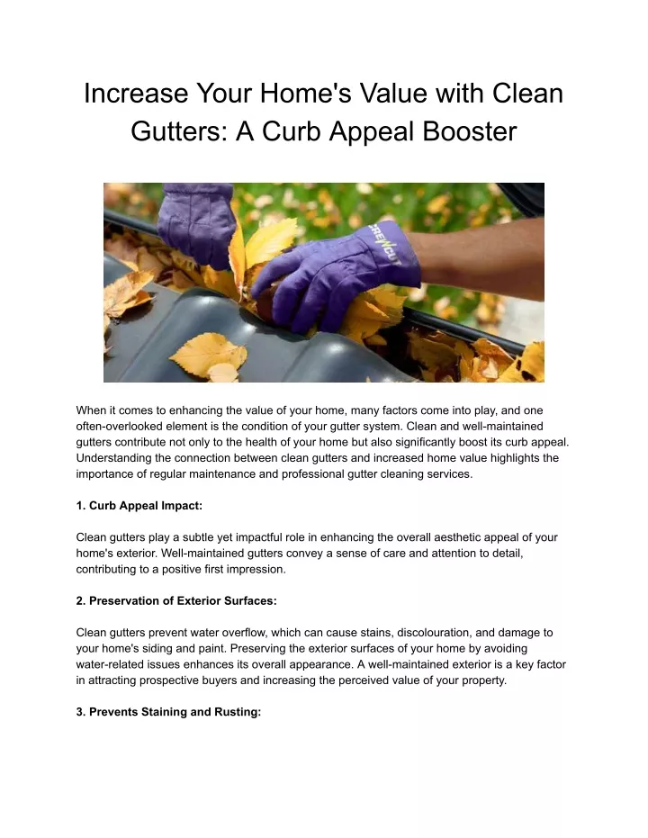increase your home s value with clean gutters