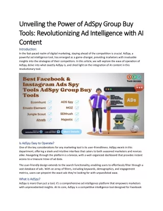 Best Facebook & Instagram Ads Spy Tools | AdSpy Group Buy Tools