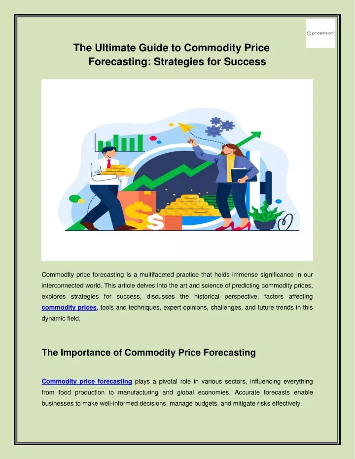 the ultimate guide to commodity price forecasting