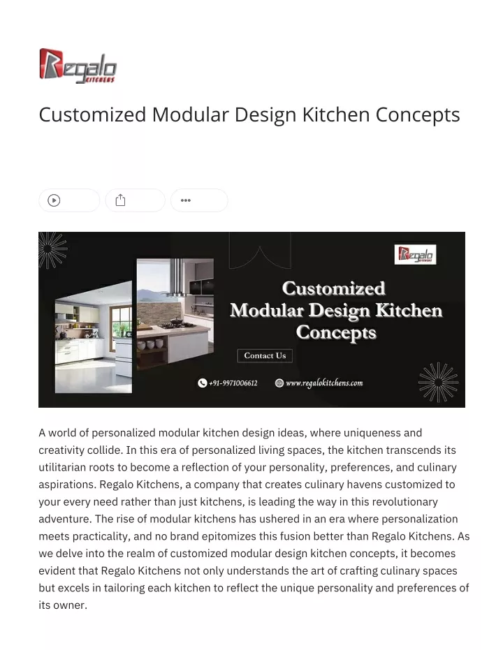 customized modular design kitchen concepts