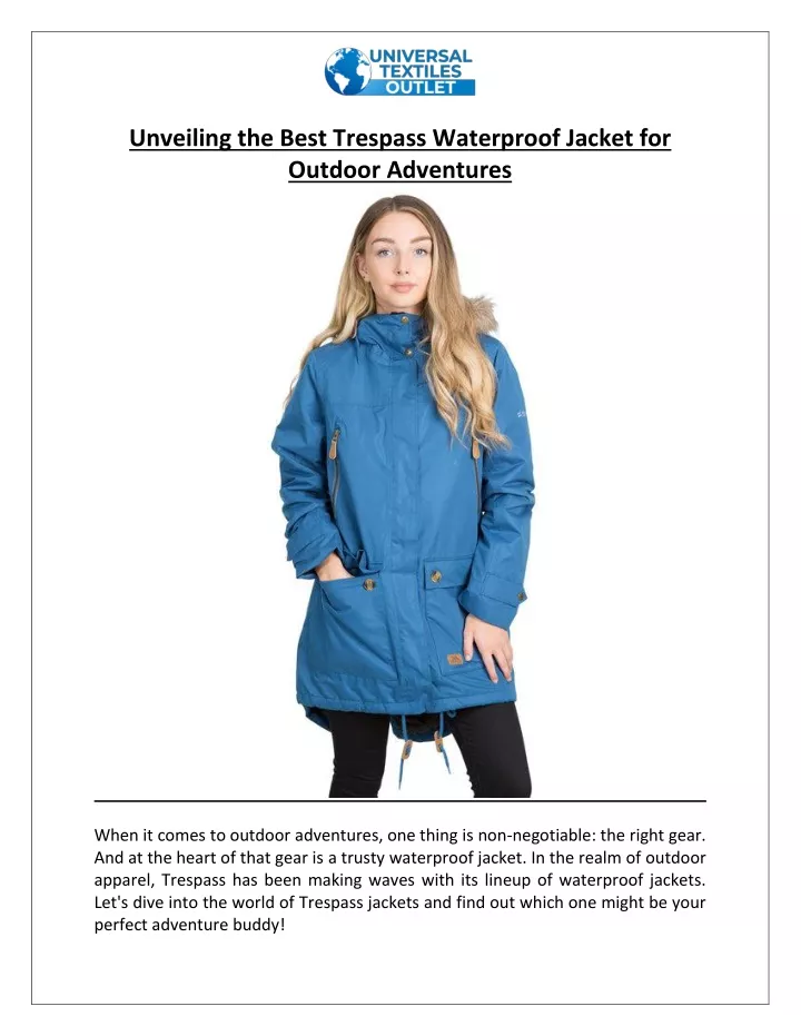 unveiling the best trespass waterproof jacket