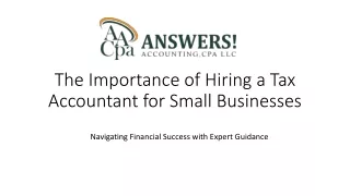 Why Small Businesses Must Hire a Tax Accountant?