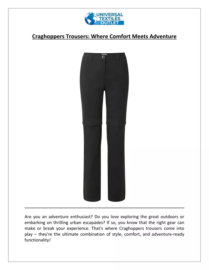 craghoppers trousers where comfort meets adventure