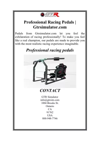 Professional Racing Pedals  Gtrsimulator.com