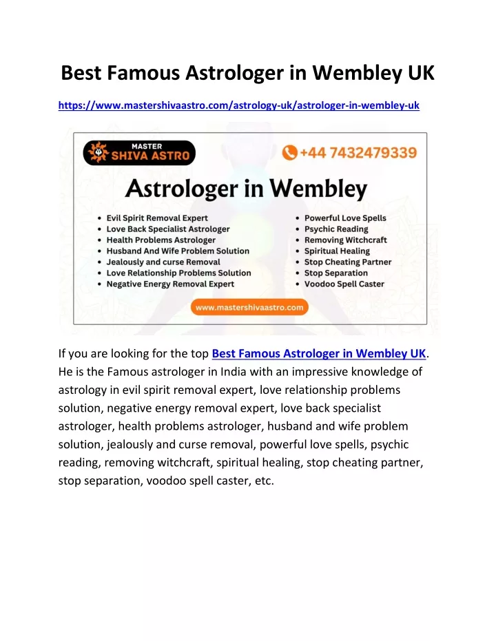 best famous astrologer in wembley uk