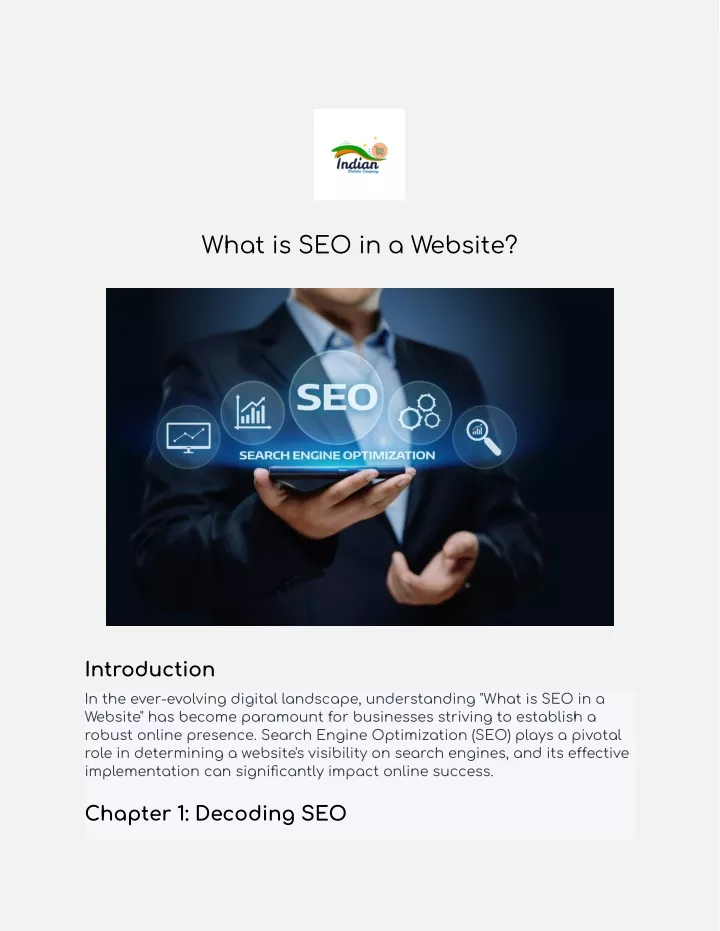 what is seo in a website