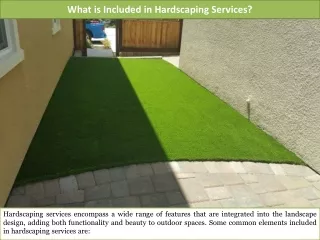 What is Included in Hardscaping Services?