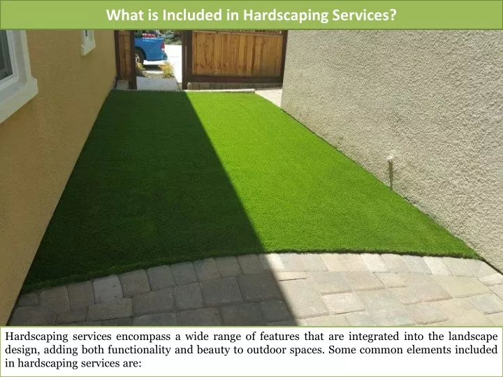 what is included in hardscaping services