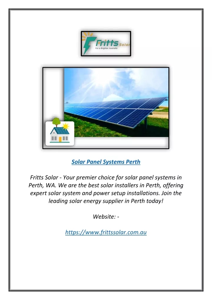solar panel systems perth