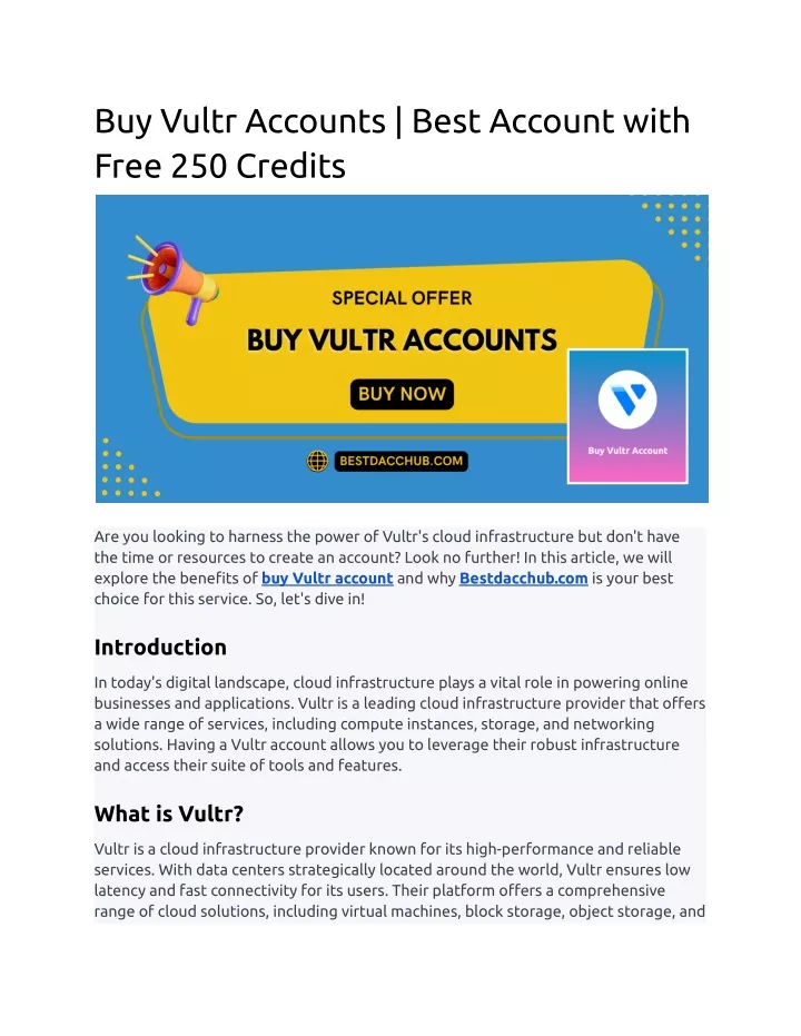 buy vultr accounts best account with free