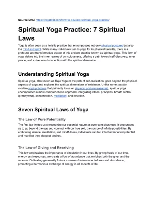 Spiritual Yoga Practice_ 7 Spiritual Laws