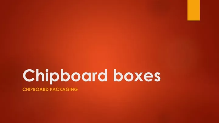 chipboard boxes