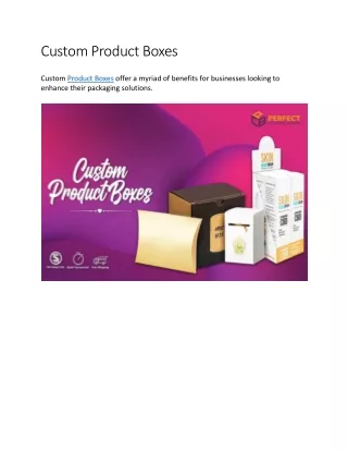 Custom Product Boxes