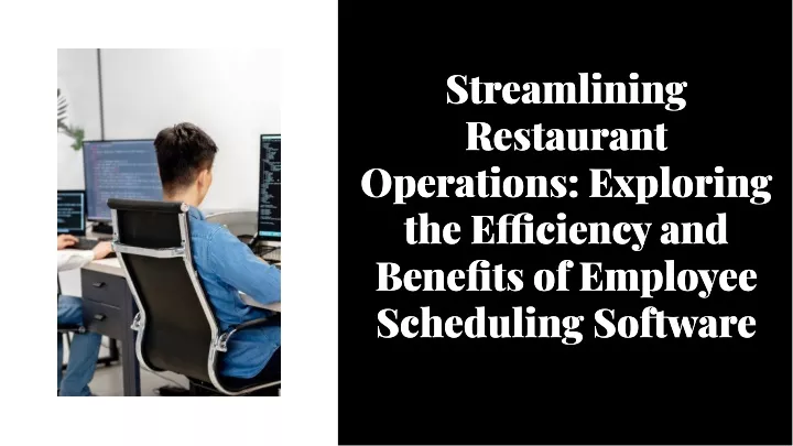 streamllnlng restaurant operatlons explorlng