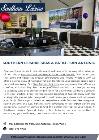 Southern Leisure Spas & Patio - San Antonio