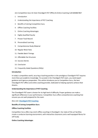 join competition guru for best chandigarh