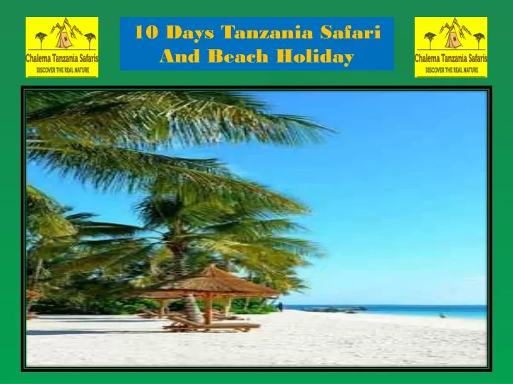 10 days tanzania safari and beach holiday