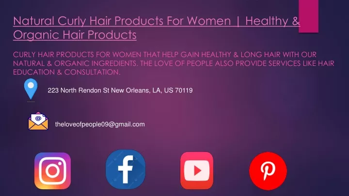 natural curly hair products for women healthy organic hair products