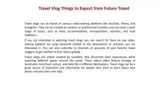 Travel Vlog Things to Expect from Future Travel in India