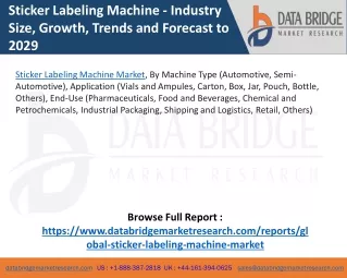 sticker labeling machine industry size growth