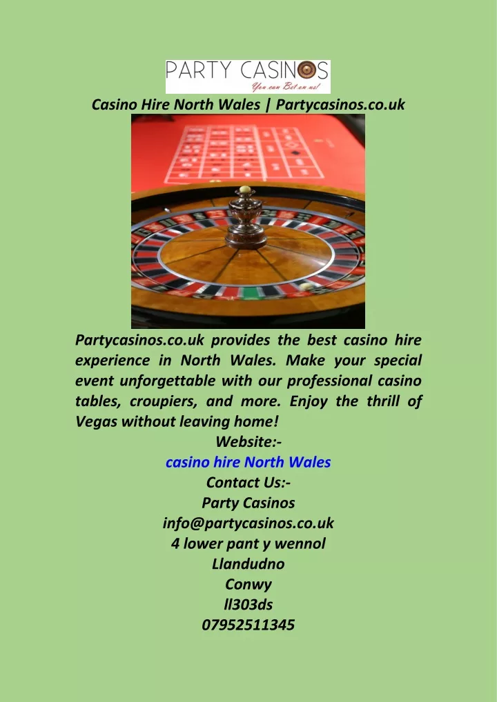 casino hire north wales partycasinos co uk