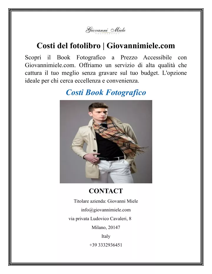 costi del fotolibro giovannimiele com