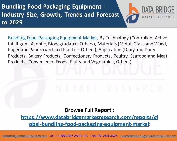 bundling food packaging equipment industry size