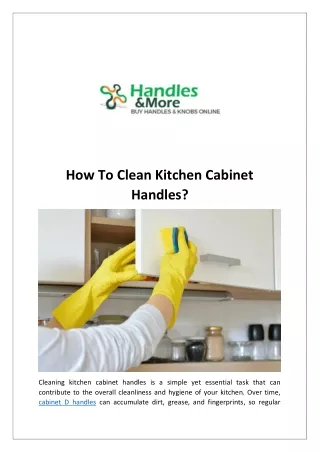 How To Clean Kitchen Cabinet Handles