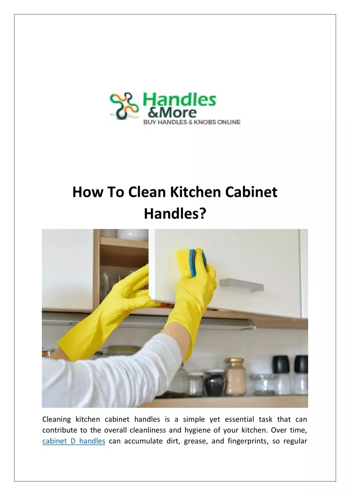 how to clean kitchen cabinet handles