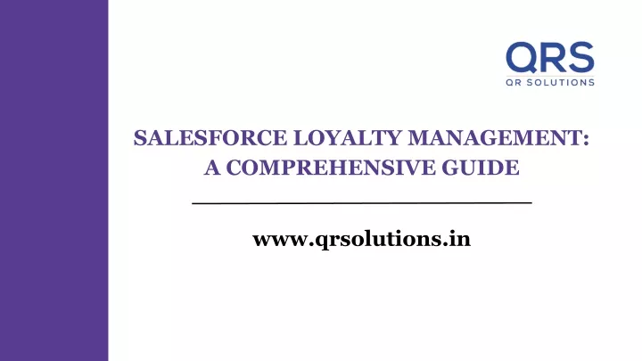 salesforce loyalty management a comprehensive