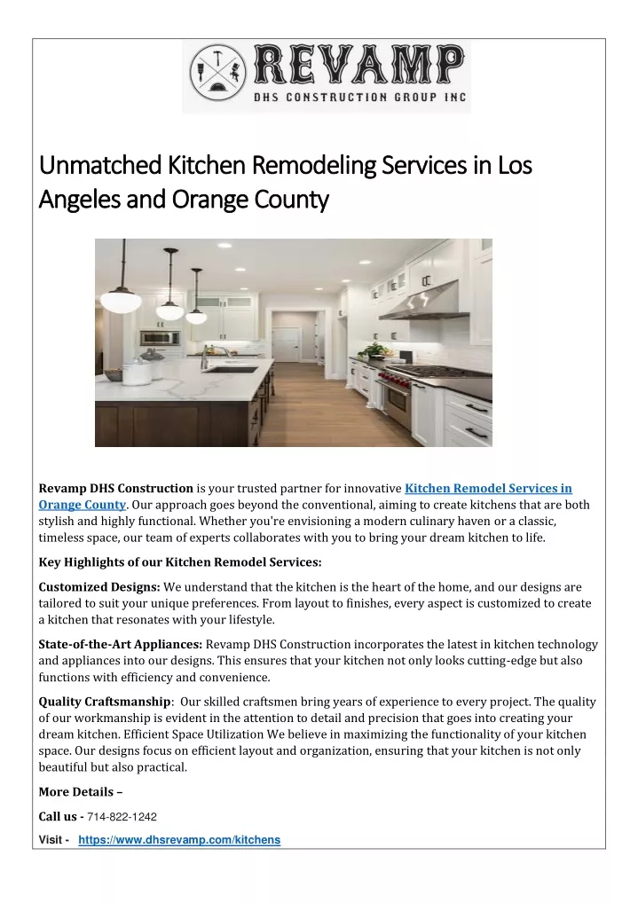 unmatched kitchen remodeling services