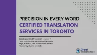 Exceptional Certified Translation Services in Toronto for Seamless Global Commun