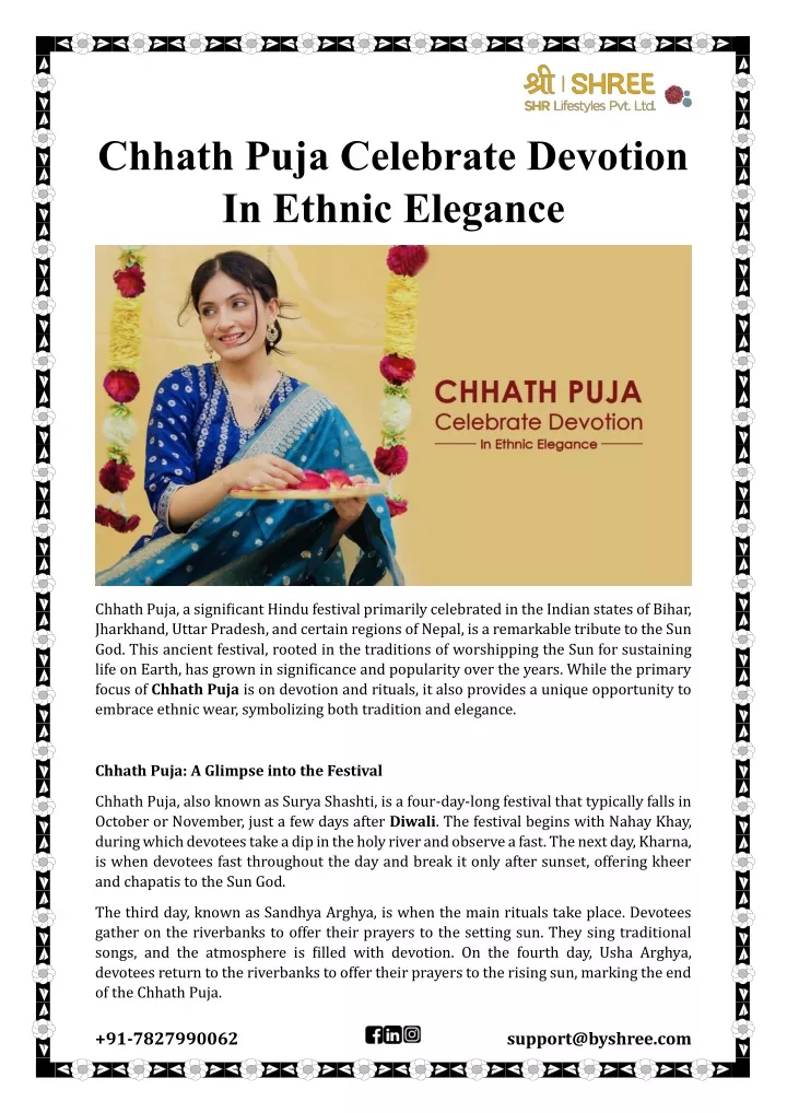 chhath puja celebrate devotion in ethnic elegance