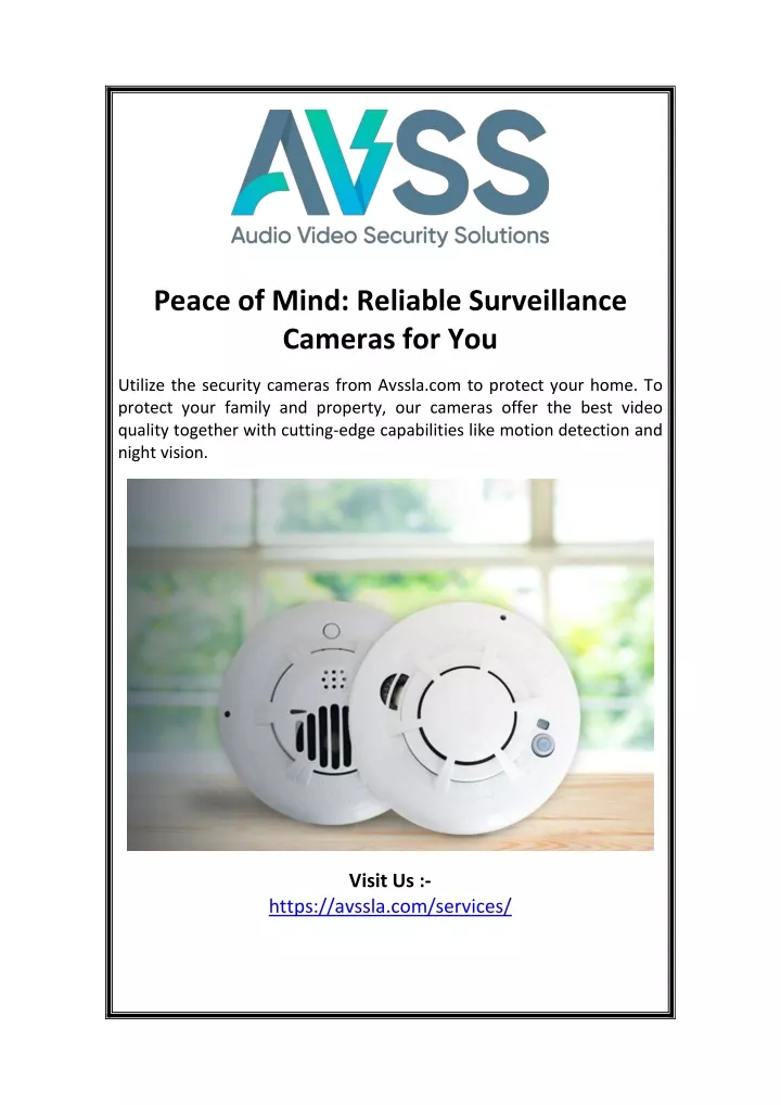 peace of mind reliable surveillance cameras