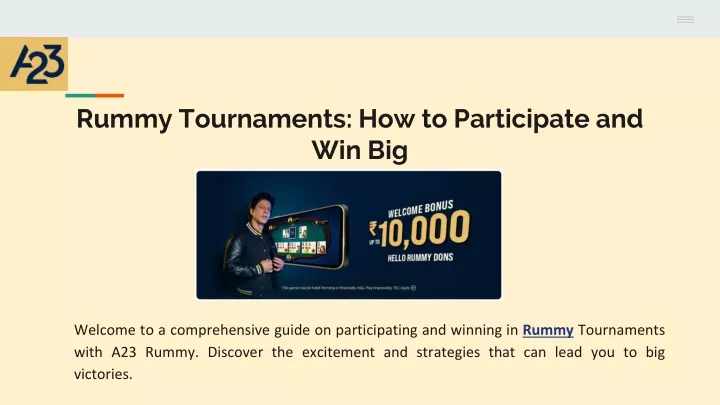 rummy tournaments how to participate and win big